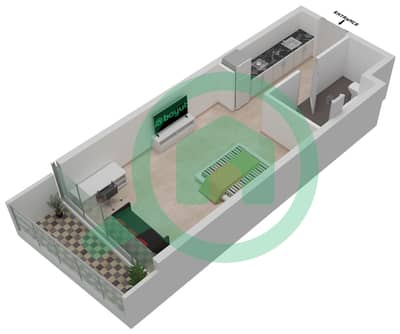 Radisson Dubai DAMAC Hills - Studio Apartment Unit A08 / FLOOR 4 Floor plan