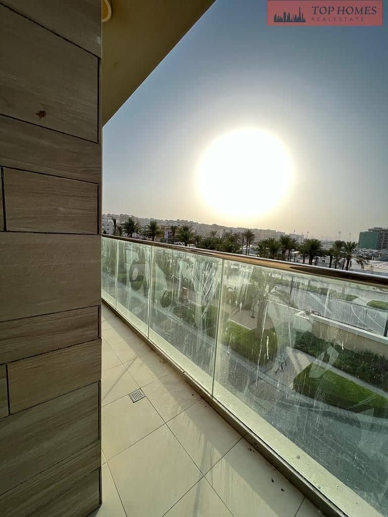 One bedroom apartment for rent in Al Zahia project with a large outdoor terrace