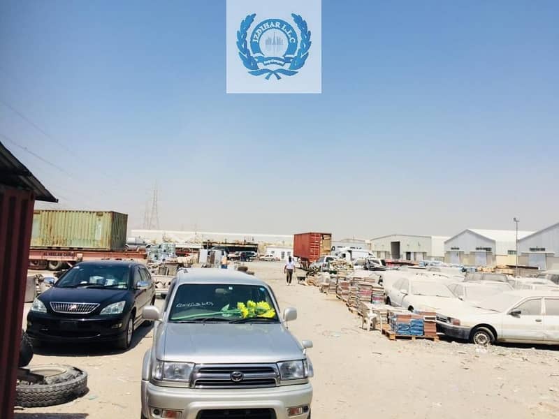 8DHS /sqft open yard with boundary wall in Industrial area 18 Sharjah.