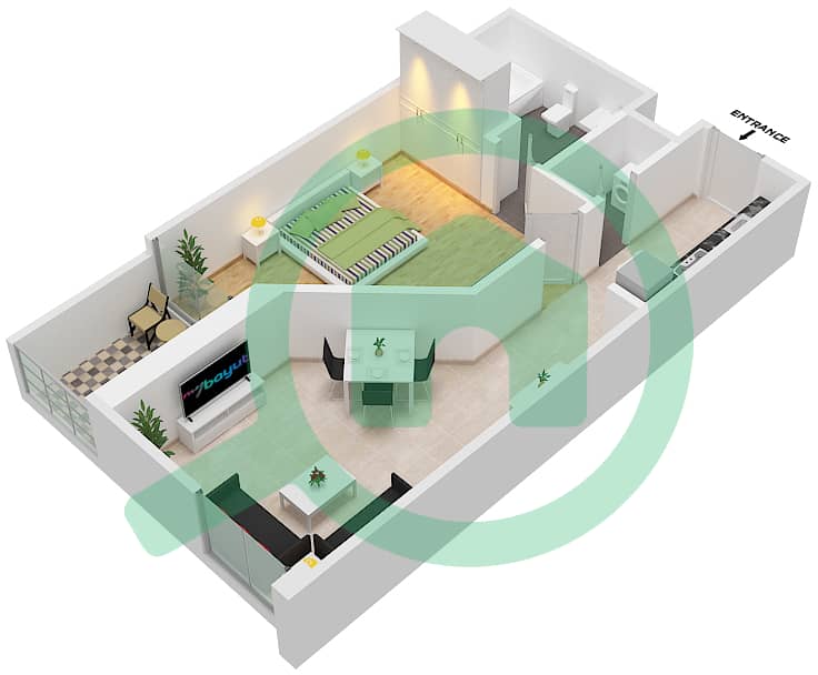 Carson Tower A - Studio Apartment Unit A09 / FLOOR-32-33 Floor plan Floor-32-33 interactive3D