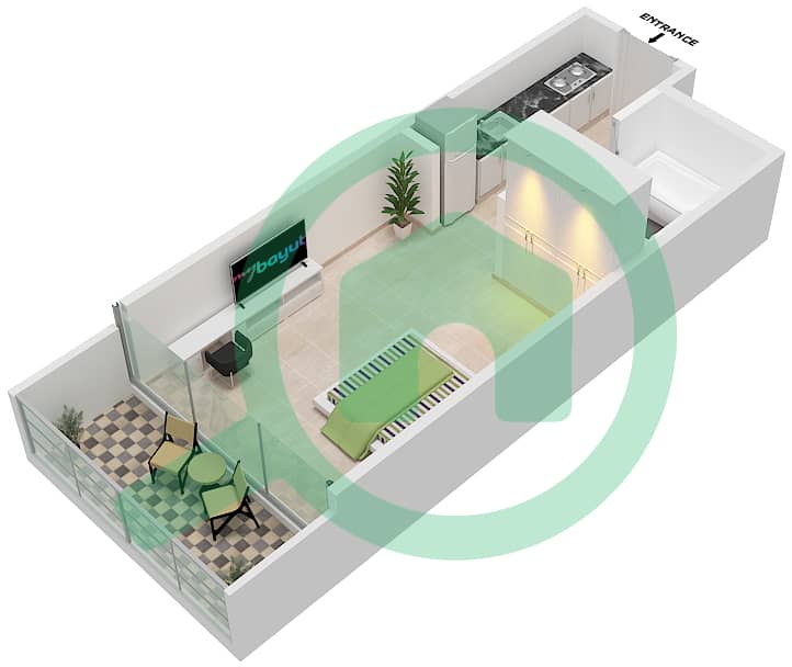 Carson Tower A - Studio Apartment Unit A14 / FLOOR-30-31 Floor plan Floor-30-31 interactive3D