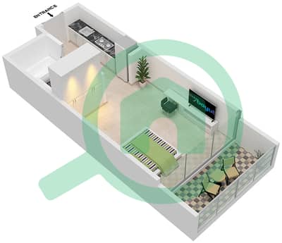 Carson Tower B - Studio Apartment Unit B13 / FLOOR-16-31 Floor plan