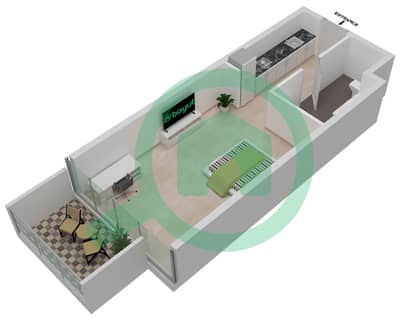 Radisson Dubai DAMAC Hills (Artesia A) - Studio Apartment Unit A06 / FLOOR 9,15 Floor plan