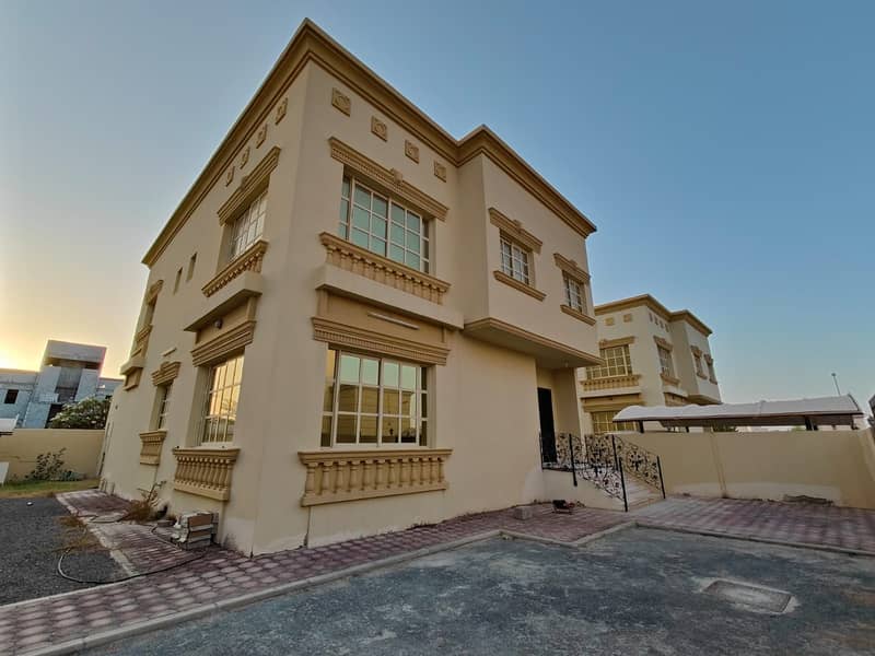 Outstanding 5 Master BR With 2 Kitchen &  Back Yard  Available  For Rent In MBZ City