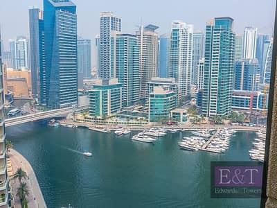 1 Bedroom Flat for Sale in Dubai Marina, Dubai - Beautiful Corner One Bed with Stunning Marina View