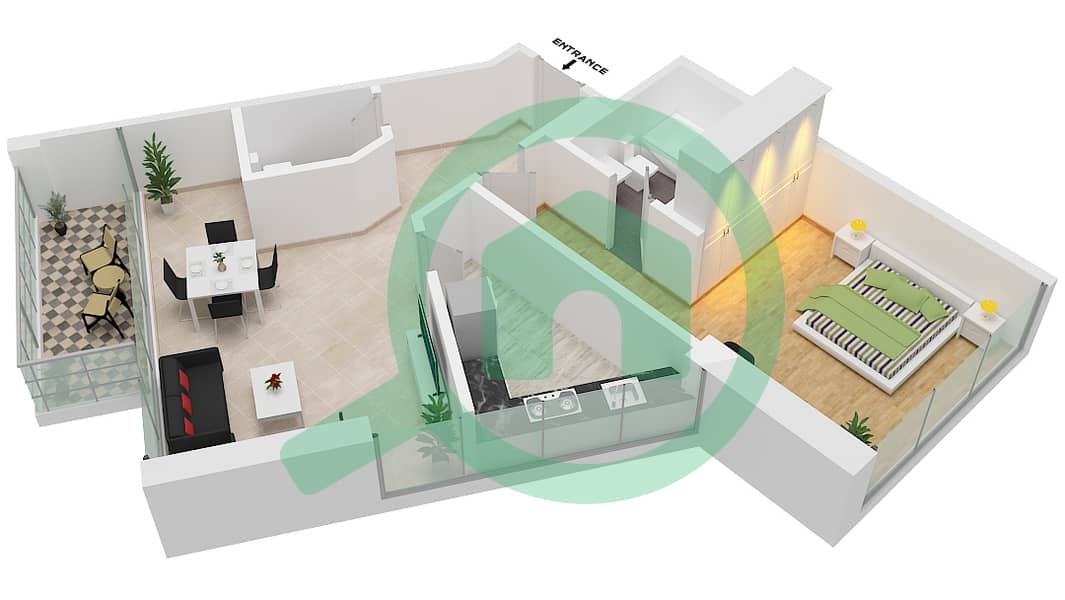 Carson Tower C - 1 Bedroom Apartment Unit C11 / FLOOR-4 Floor plan Floor-4 interactive3D
