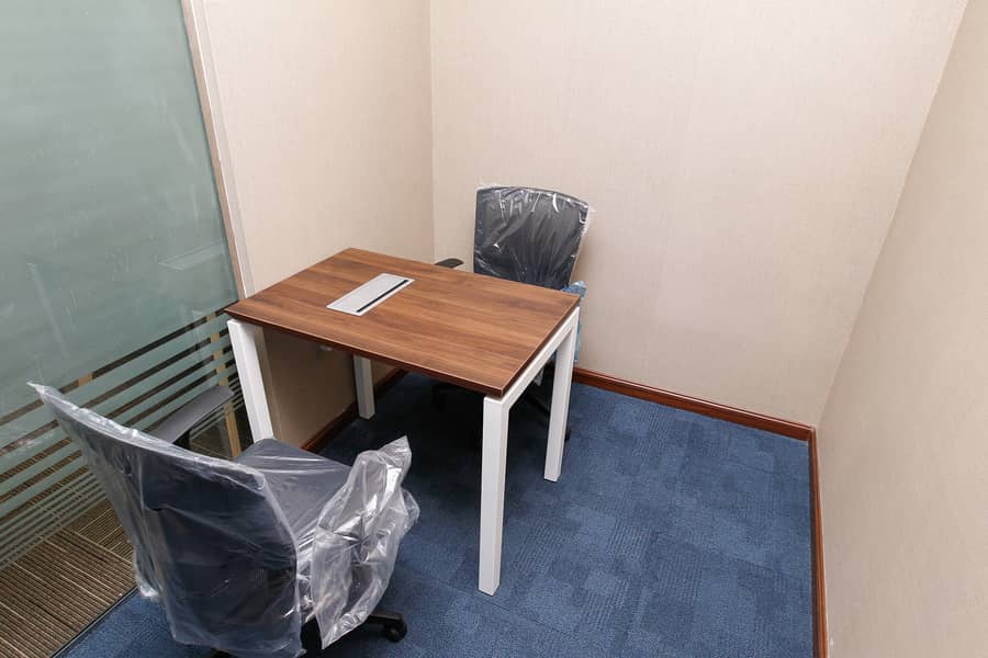 FULLY FURNISHED & SERVICED SMART OFFICE WITH EJARI &, FREE DEWA, INTERNET, CHILLER, RTA  PARKING