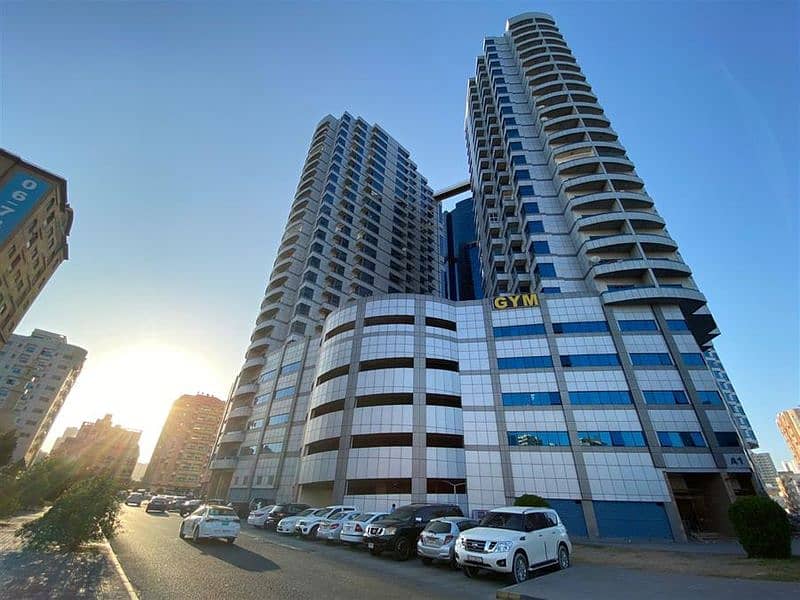Falcon Tower: Sea View Big 2 Bed Hall 1553. Sqft in Downtown Ajman