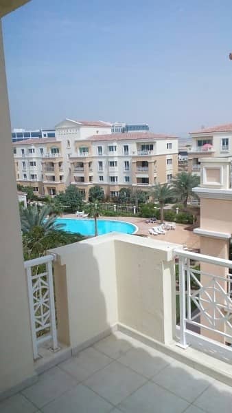 Vacant | Unfurnished | Balcony | Pool View