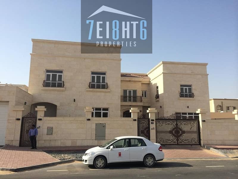 4 b/r private high quality villa + modern wooden staircase + separate dining room + private garden for rent in Warqaa 3