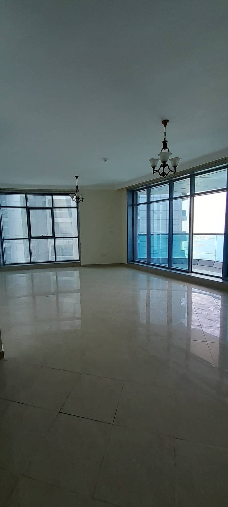 HOT DEAL !! Full sea view 2 bedroom hall available for rent in Ajman Corniche Residence WITH PARKING ( CHILLER FREE ).