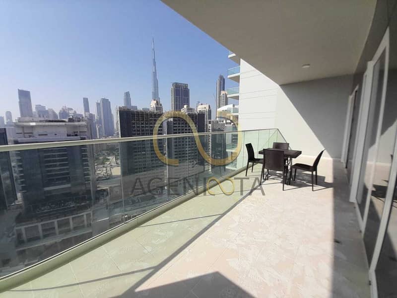 Amazing Fully Furnished 2BR | High Floor | Ready to Move in | Huge Balcony | Burj Khalifa view