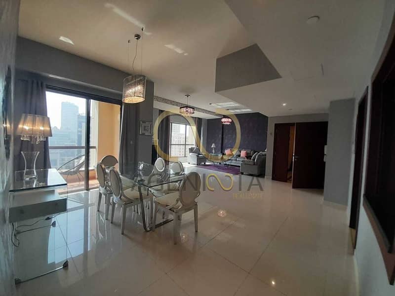 Spacious Apartment | Fully Furnished 3BR+Maid Room | High Floor | Stunning Sea View