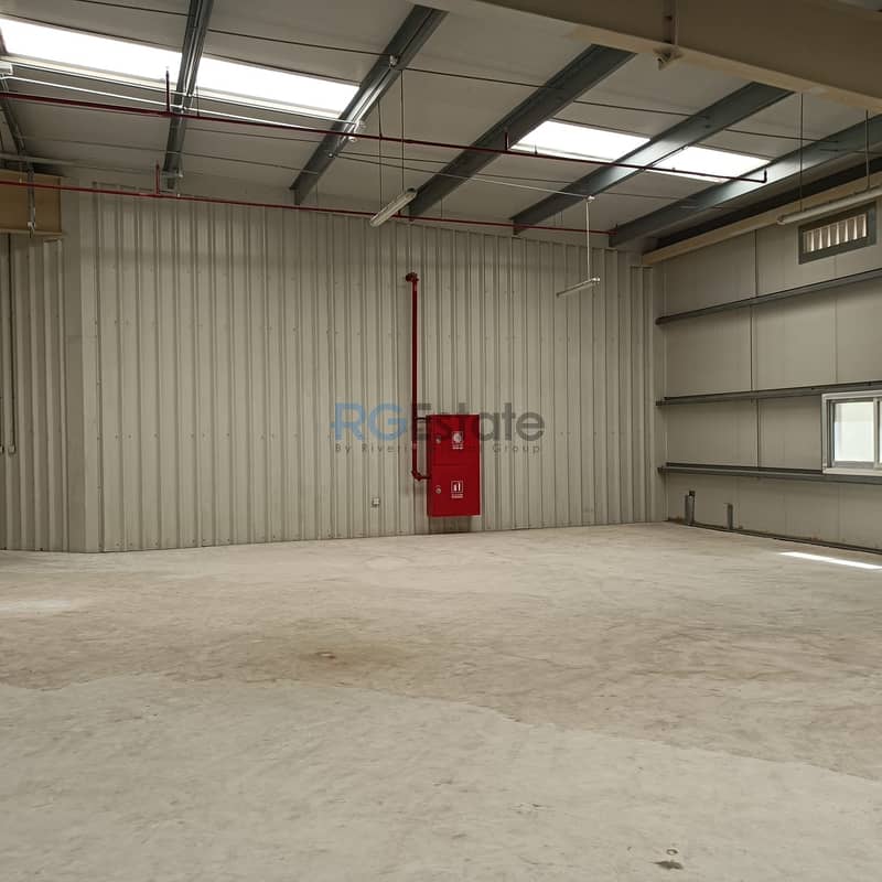 9,500 sq. ft warehouse with Mezzanine Floor Available for rent in Al Warsan
