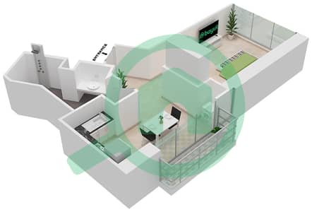 达马克奢华之家 - 单身公寓单位17A FLOOR 4,27戶型图
