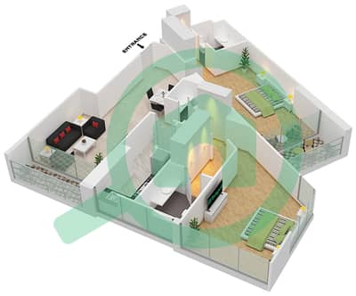 DAMAC Maison Prive - 1 Bedroom Apartment Unit 5 FLOOR 29-32 Floor plan
