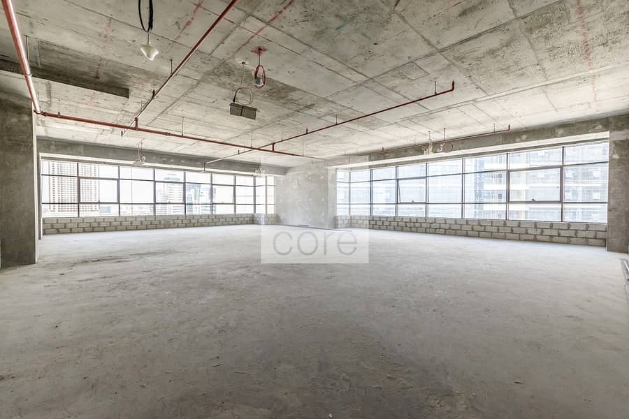 Spacious shell and core office available