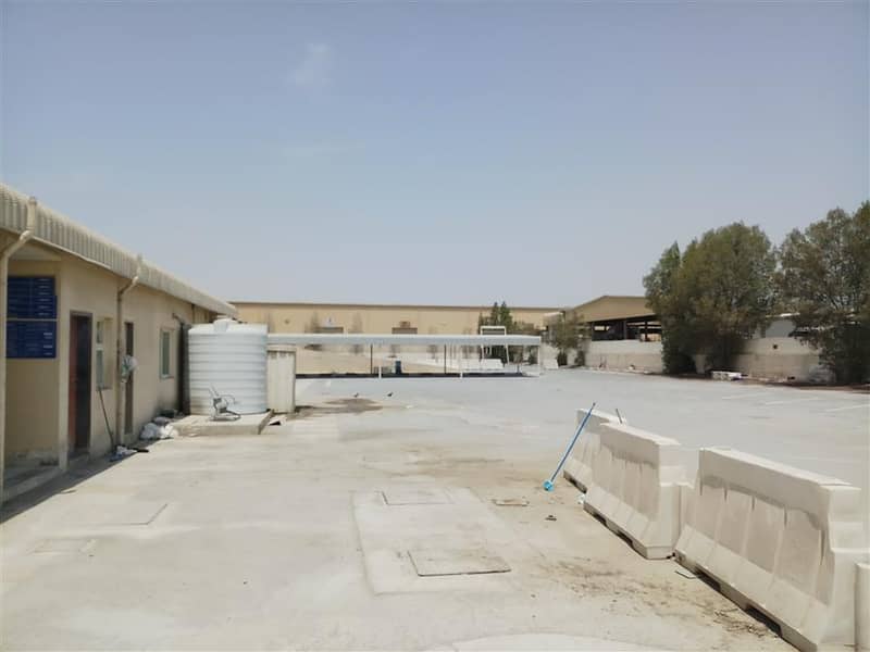Plot area 70k sft @ 15 dh psft open plot with offices for rent in Jebel ali 1 good for transport activities at prime location