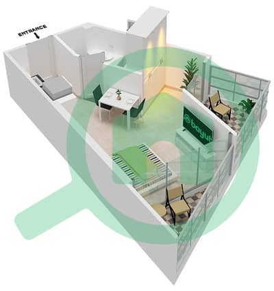 DAMAC Maison Prive - Studio Apartment Unit 1A FLOOR 4,9,11-16,26,27 Floor plan