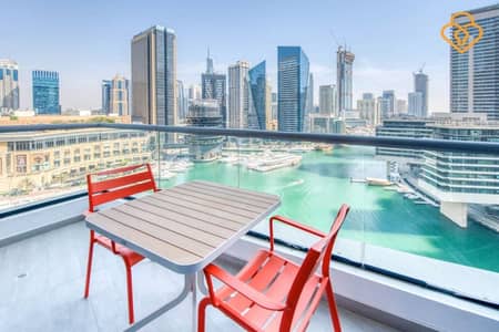 1 Bedroom Apartment for Rent in Dubai Marina, Dubai - Modern One Bedroom Marina View at Bay Central, Dubai Marina