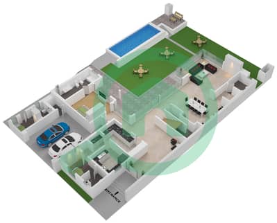المخططات الطابقية لتصميم النموذج 4B فیلا 4 غرف نوم - هرتلاندفورست فيلا
