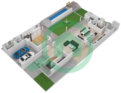 المخططات الطابقية لتصميم النموذج 4H فیلا 4 غرف نوم - هرتلاندفورست فيلا