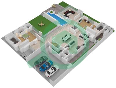 المخططات الطابقية لتصميم النموذج 5E فیلا 5 غرف نوم - هرتلاندفورست فيلا