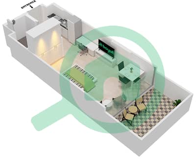 المخططات الطابقية لتصميم النموذج / الوحدة 9/10 FLOOR 1 شقة استوديو - عزيزي ريفييرا 14