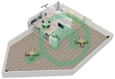 阿齐兹里维埃拉14号楼 - 1 卧室公寓类型／单位9/29 FLOOR 1戶型图