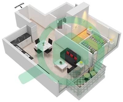 المخططات الطابقية لتصميم النموذج / الوحدة 9/29 FLOOR 2-5 شقة 1 غرفة نوم - عزيزي ريفييرا 14