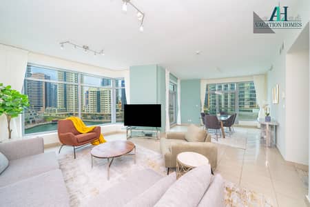 2 Bedroom Flat for Rent in Dubai Marina, Dubai - Posh and Cozy | Full Marina View | All Bills Included