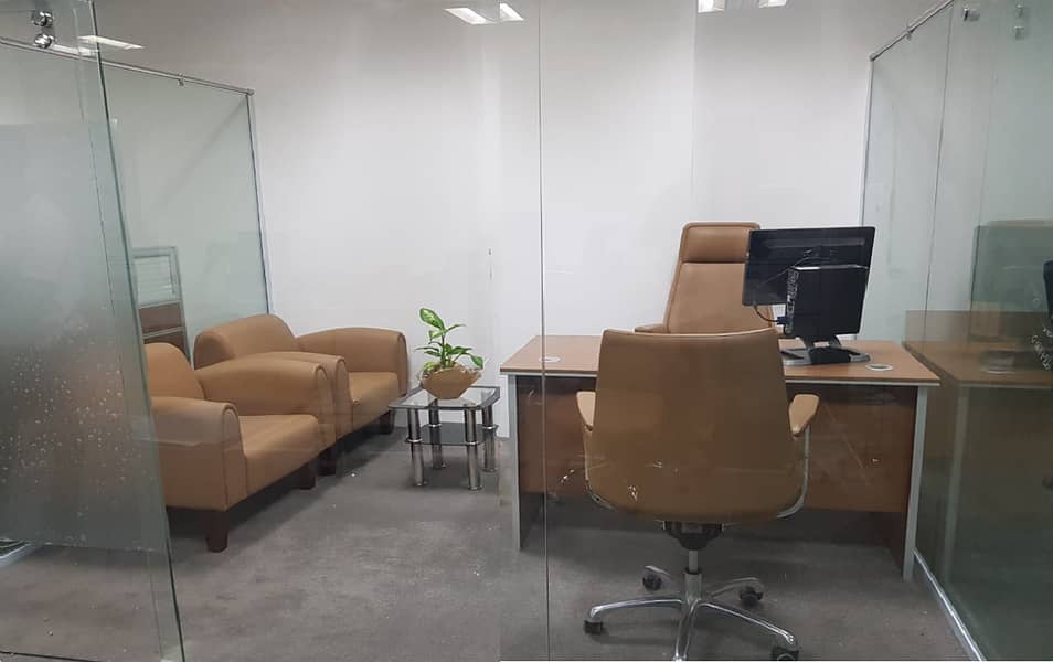 Low Price ,Big Area Including Dewa / Internet Also For Two Licenses Fully Furnished Office  Just in 25000/= Only.