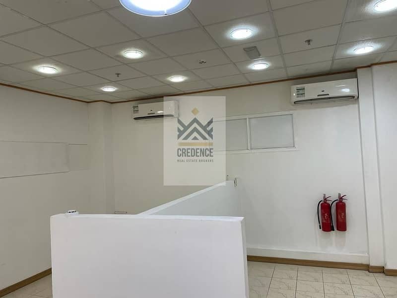 ROAD FACING/ FITTED OFFICE WITH CABINS IN ALQOUZ AREA !!!!!!!!