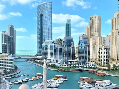 2 Bedroom Apartment for Sale in Dubai Marina, Dubai - BRIGHT UNIT | 2BR Full Marina and Sea View | Unobstructed | Fully Upgrade