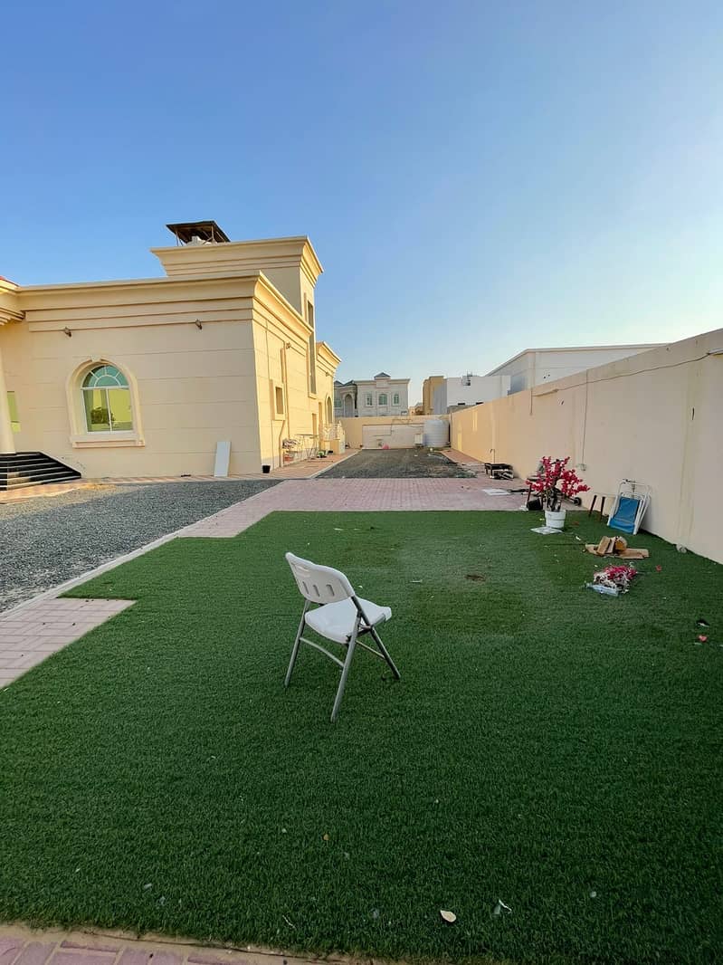 Villa for rent in Ajman, Al Raqaib area, consisting of 3 bedrooms, a hall,