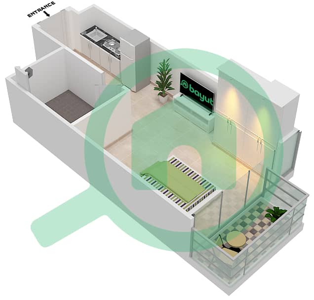 Azizi Riviera 14 - Studio Apartment Type/unit 9/25 FLOOR 6-7 Floor plan Floor 6-7 interactive3D