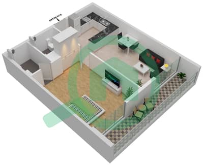 Prime Gardens by Prescott - 1 Bedroom Apartment Unit 6-FLOOR 1-6 Floor plan