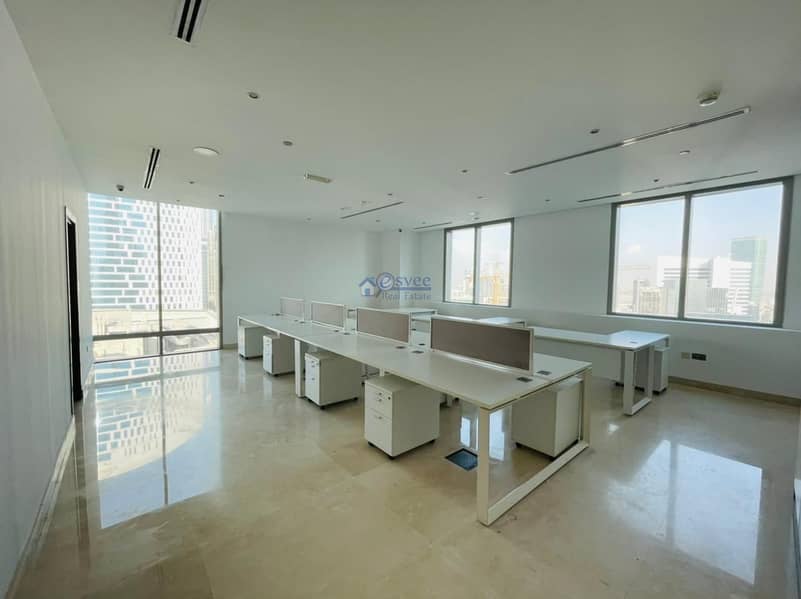 Nice Fitted Office in  Higher floor I The Prism Tower with Balconey I Business Bay