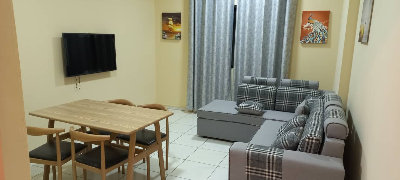 EASY EXIT TO DUBAI NEAR RTA FULLY FURNISHED 1BHK INCLUDING INTERNET (SEWA SEPARATE) 3999 Pr Month