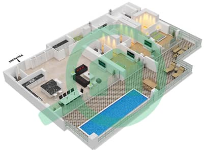 六善公寓 - 3 卧室别墅类型／单位D/3 SIMPLEX戶型图