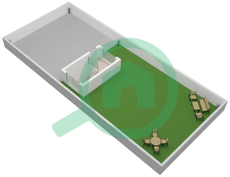 Hartland Gardenia Villas - 4 Bedroom Villa Type A Floor plan Top Roof interactive3D