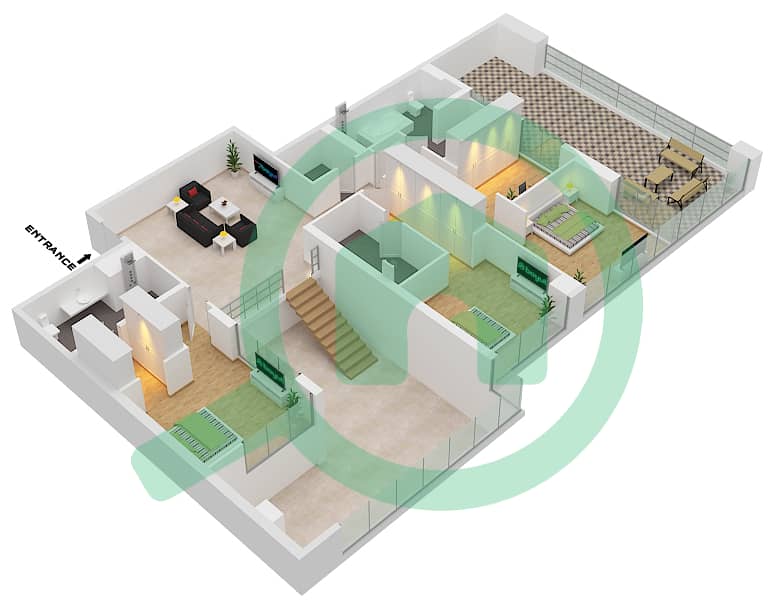 Six Senses Residences - 3 Bedroom Villa Type/unit B/4  DUPLEX Floor plan interactive3D