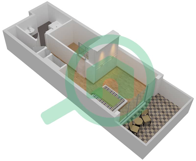 Айс от Стри - Апартамент 1 Спальня планировка Тип A interactive3D