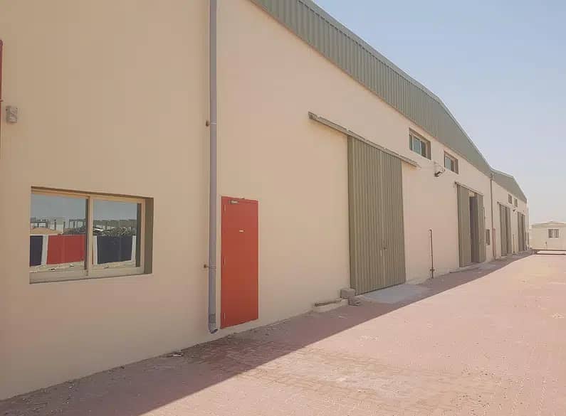 13500 Sqft Warehouse (2 Warehouse together) With 3 Phase Power (30 Kw ) In Umm Al Thuoob  Umm Al Quwain