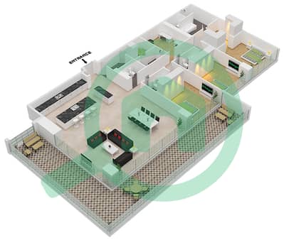 Six Senses Residences - 3 Bedroom Penthouse Type/unit B2/3 FLOOR 2 Floor plan