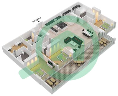Six Senses Residences - 3 Bedroom Penthouse Type/unit B1/1 FLOOR 6 Floor plan