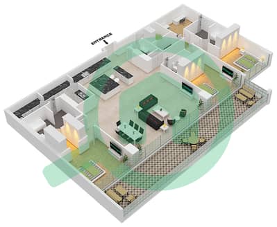Six Senses Residences - 3 Bedroom Penthouse Type/unit B1/1 FLOOR 7 Floor plan