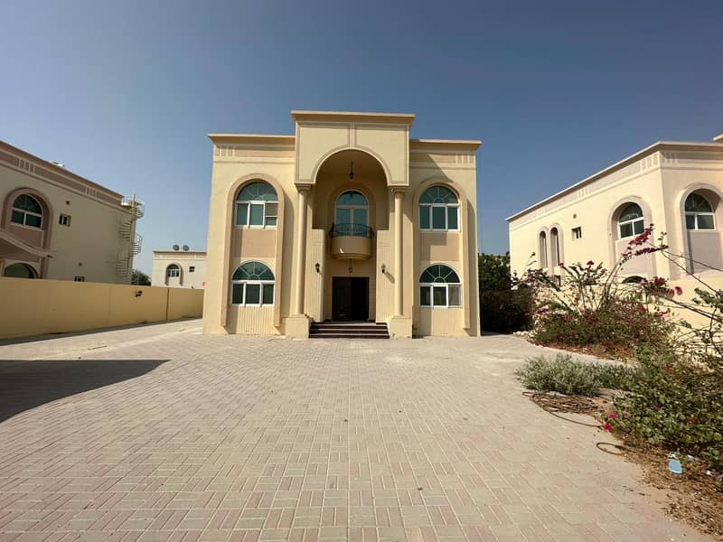 Spacious 4 bedrooms plus maid room villa is available for rent in Al gharayen sharjah for 100,000 ADE