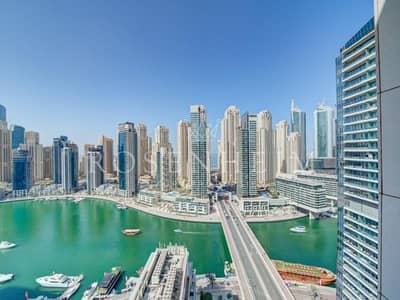 2 Bedroom Apartment for Rent in Dubai Marina, Dubai - Full Marina View | Mid Floor | Next to Marina Mall