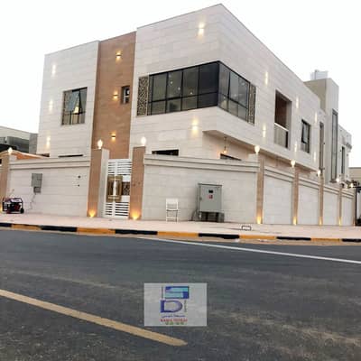 5 Bedroom Villa for Sale in Al Zahya, Ajman - Villa for sale, corner of two streets, modern design and luxurious finishes, super deluxe, in a privileged location, close to Sheikh Mohammed bin Zaye